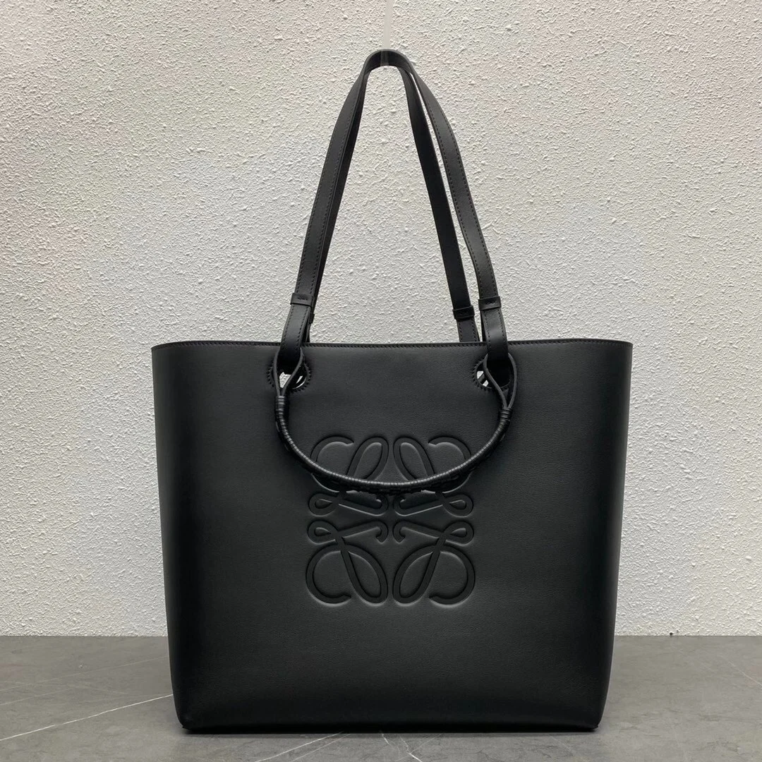 Loewe Anagram Small Tote In Black Classic Calfskin product view 2