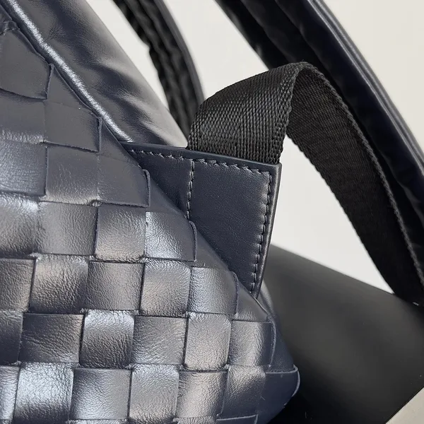 Bottega Veneta Small Backpack In Dark Blue Intrecciato Calfskin product view 7