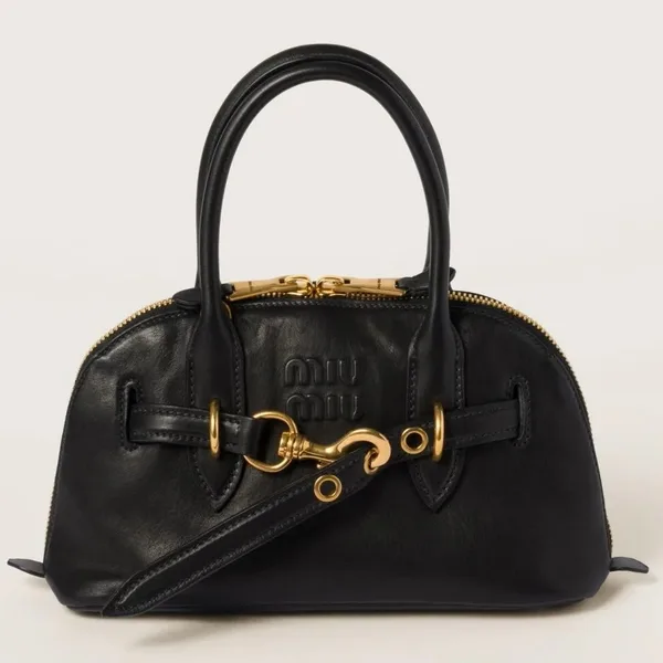 Miu Miu Aventure Small Top-handle Bag in Black Nappa Leather product photo