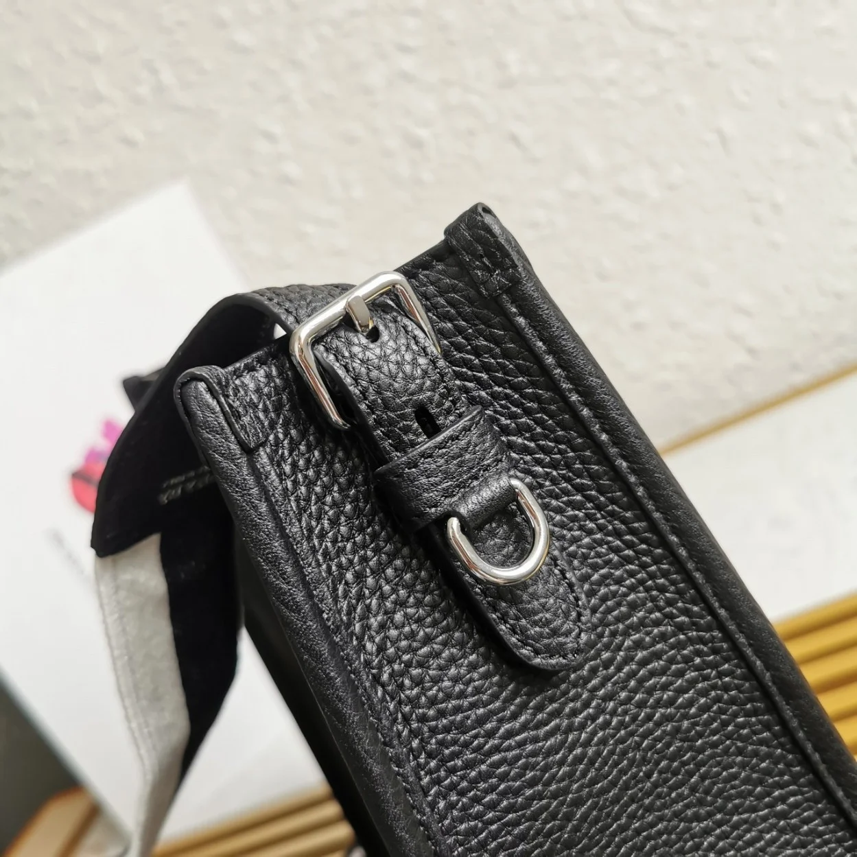 Prada Hobo Bag in Black Grained Leather product view 8