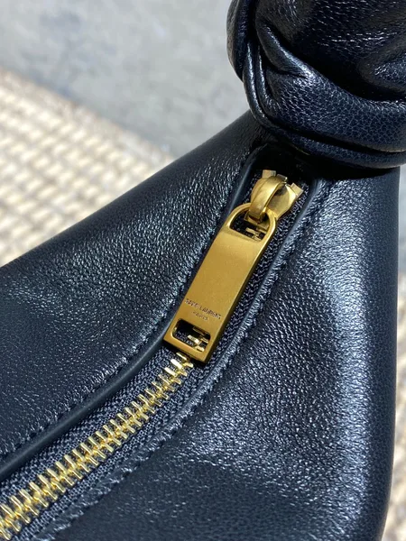 Saint Laurent Amalia Mini Hobo Bag — Black product view 7