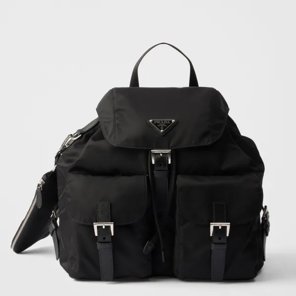 Prada Medium Backpack with Pouch in Black Re-Nylon product photo