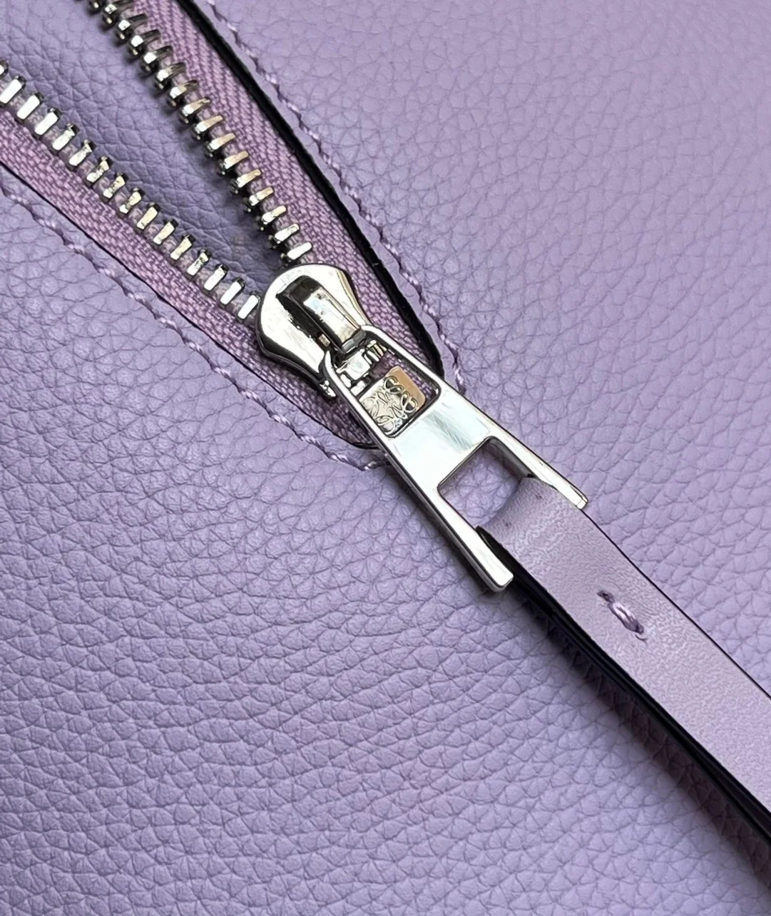 Loewe Compact Hammock Bag in Light Mauve Grained Calfskin product view 6