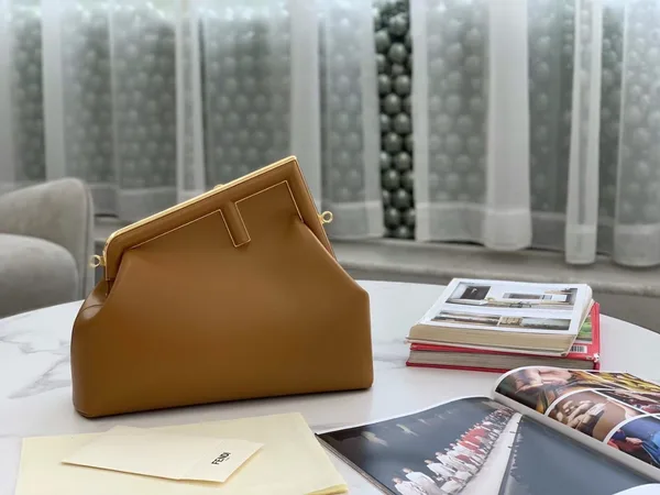 Fendi First Medium Bag In Brown Nappa Leather product view 4