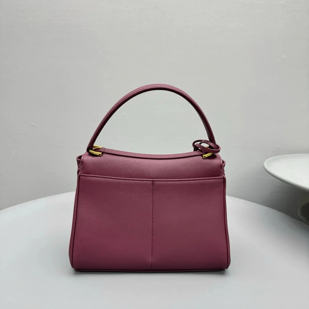 Balenciaga Rodeo Mini Bag in Burgundy Calfskin product view 4
