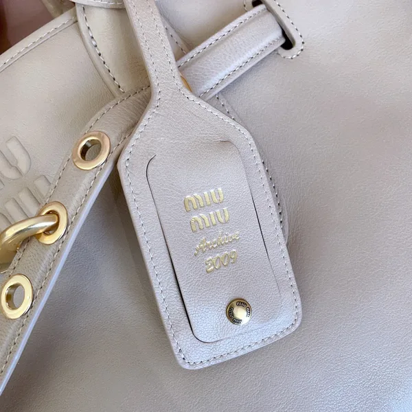 Miu Miu Aventure Leather Bag — White product view 6