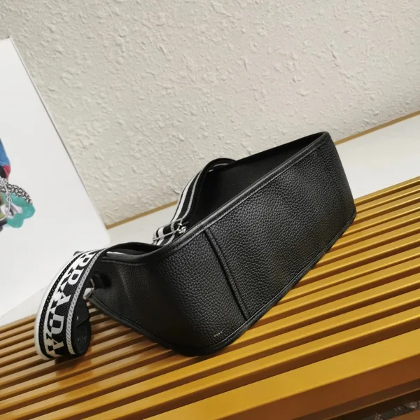 Prada Hobo Bag in Black Grained Leather product view 2