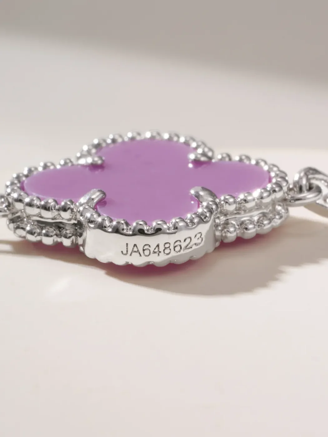 Van Cleef & Arpels Alhambra Purple Clover and Silver-Tone Knot Bracelet product view 10