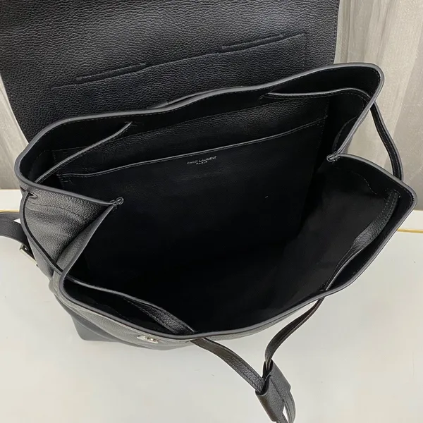 Saint Laurent Sac De Jour Backpack In Black Grained Leather product view 4
