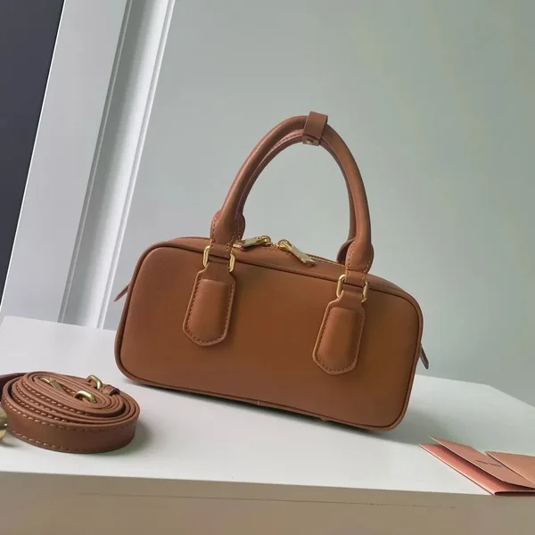 Miu Miu Arcadie Medium Bag in Cognac Leather product view 3