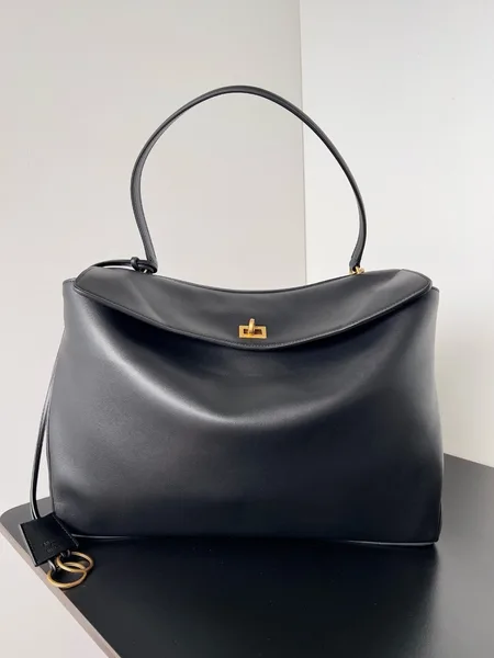 Balenciaga Rodeo Large Bag in Black Calfskin product view 7