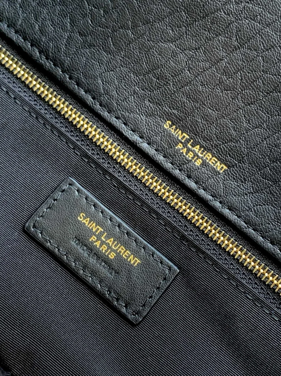 Saint Laurent Calypso Small Bag In Black Grained Lambskin product view 10