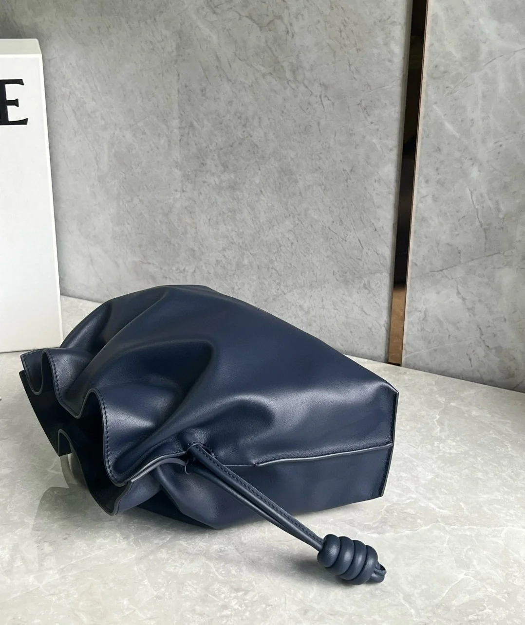 Loewe Flamenco Clutch Bag in Abyss Blue Nappa Calfskin product view 6