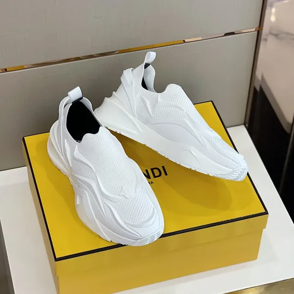 Fendi Flow Slip-On Sneakers in White product view 8