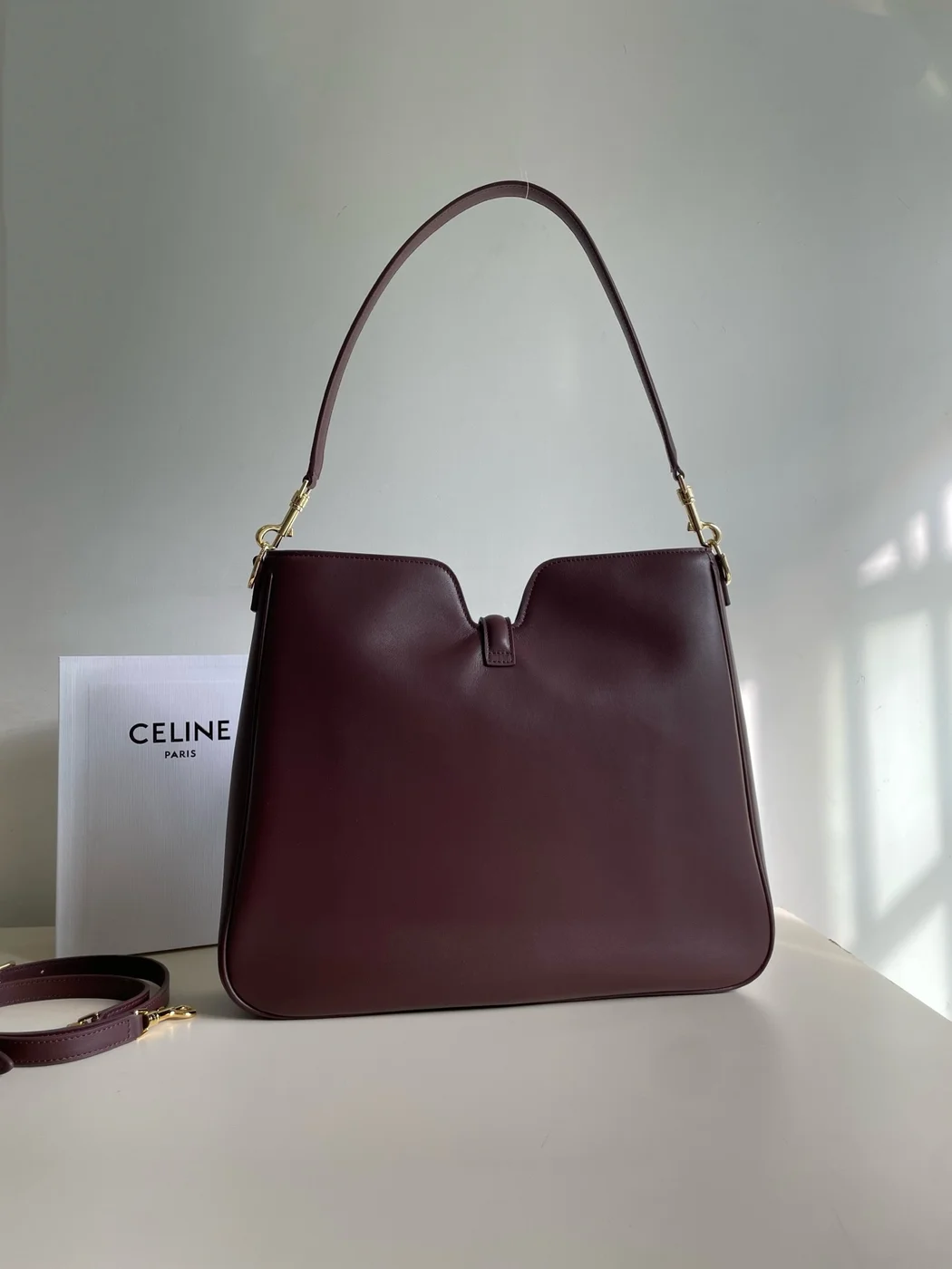 Celine Medium Camille 16 Soft Bag In Smooth Calfskin — Burgundy product view 3