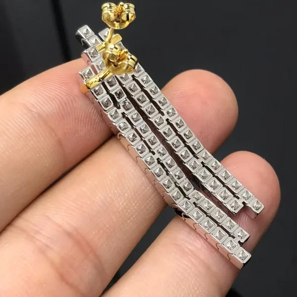 Tiffany & Co. Edge Long Pavé-Effect Drop Earrings Two-Tone product view 4