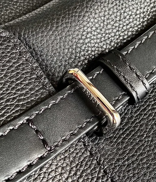 Loewe Military Backpack in Black Grained Leather product view 9