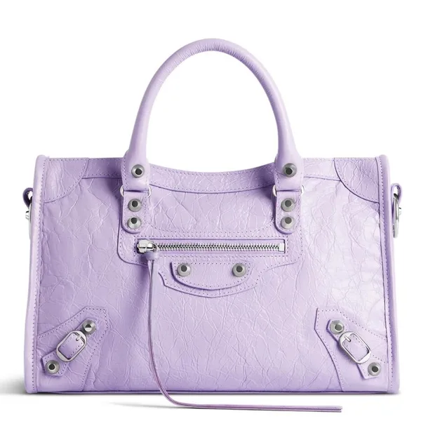 Balenciaga Le City Small Bag in Lilas Arena Lambskin product photo