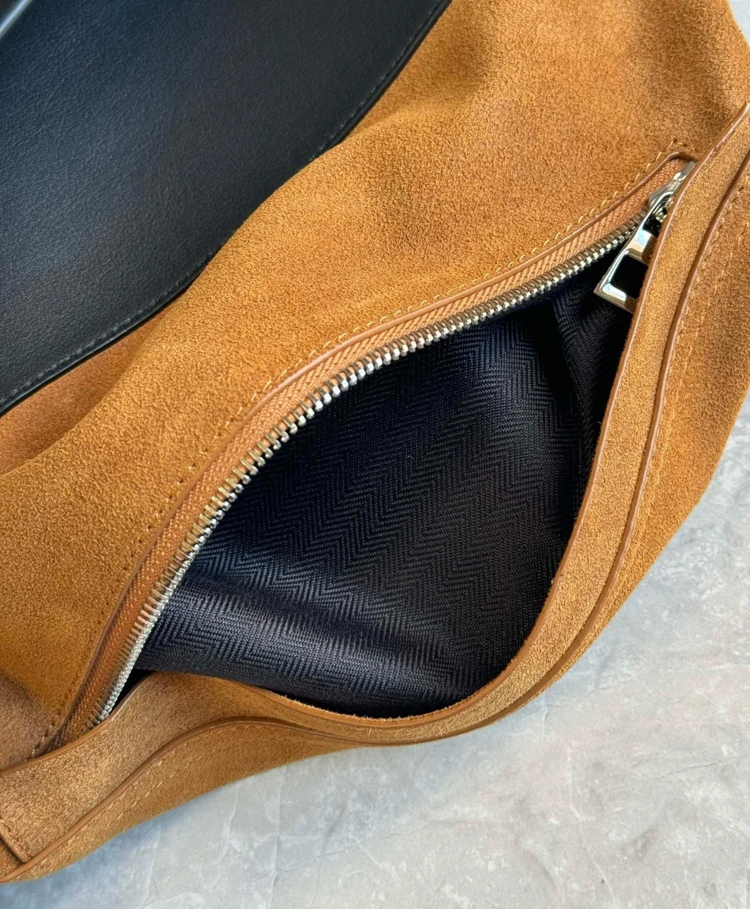 Loewe Flamenco Backpack in Brown Suede Calfskin product view 7