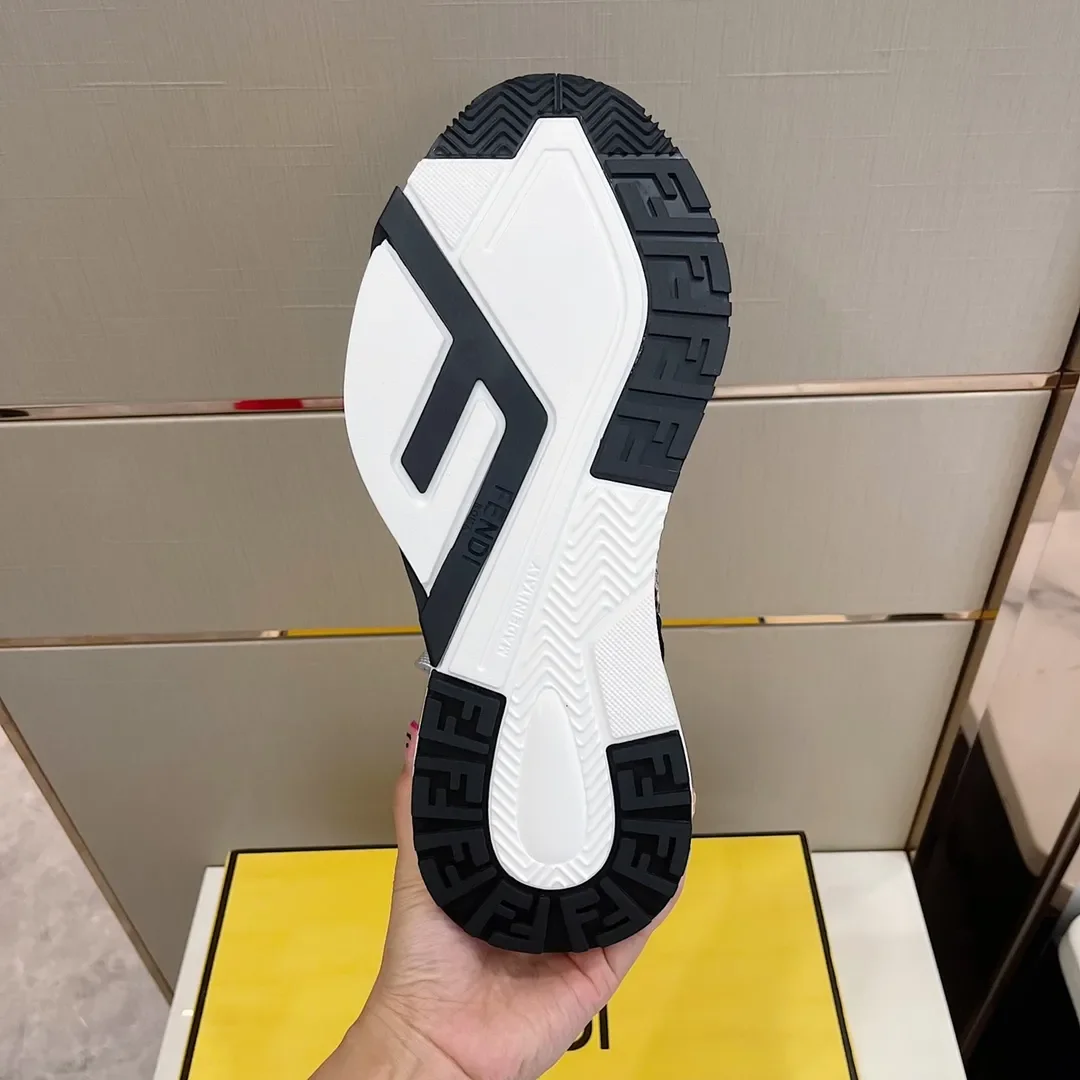 Fendi Flow Low-Top Sneaker in Classic Black & White product view 9