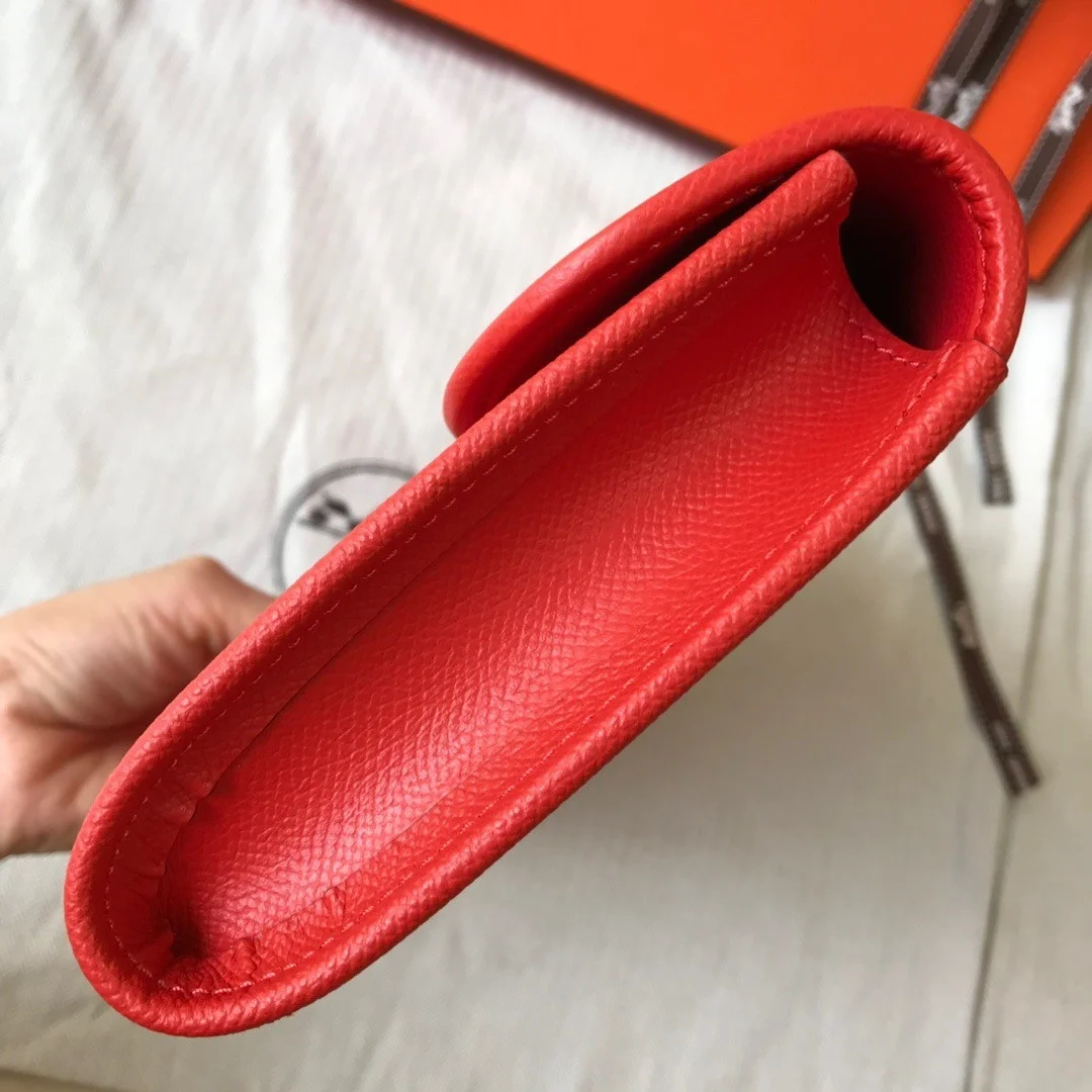 Hermes Jige Elan 29 Clutch Bag In Red Epsom Leather product view 4