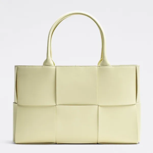 Bottega Veneta Arco Medium Tote In Cream Intrecciato Lambskin product photo
