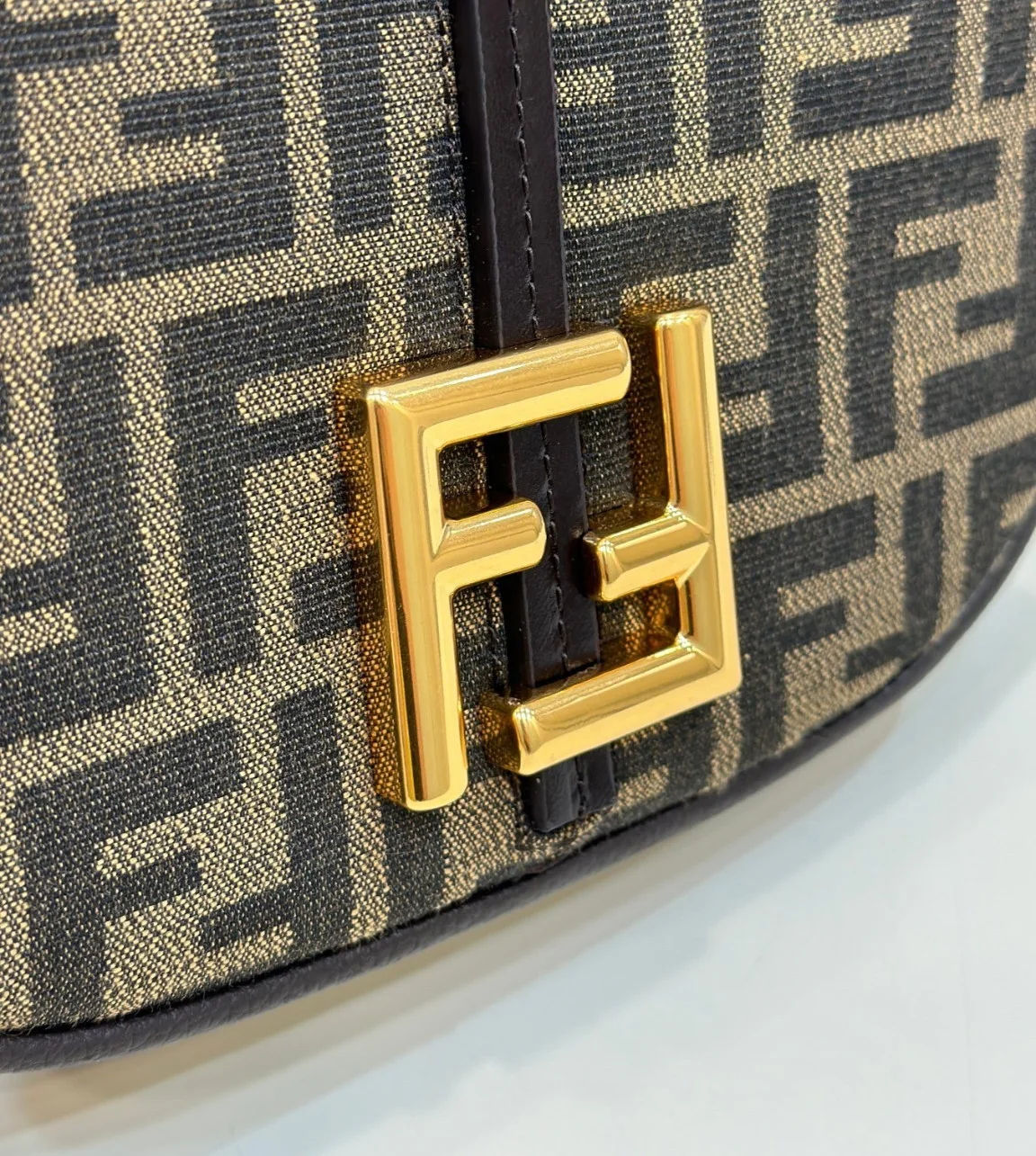 Fendi C’mon Small Bag in FF Jacquard Fabric product view 7