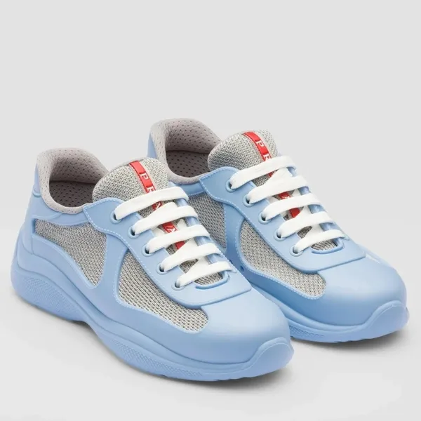 Prada America’s Cup Sneakers in Blue Rubber and Bike Fabric product photo