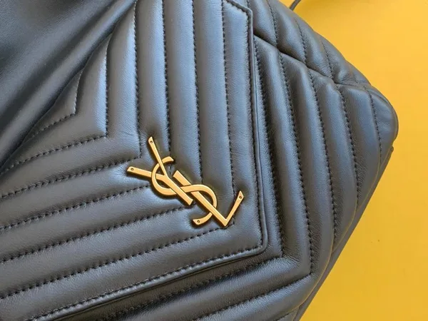 Saint Laurent Joe Backpack In Black Quilted Lambskin product view 4