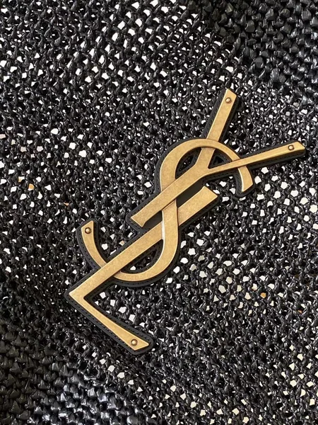 Saint Laurent Icare Maxi Tote Bag in Black Raffia product view 6