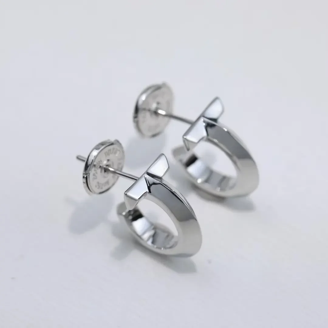 Tiffany & Co. T1 Hoop Earrings Silver-Tone product view 1