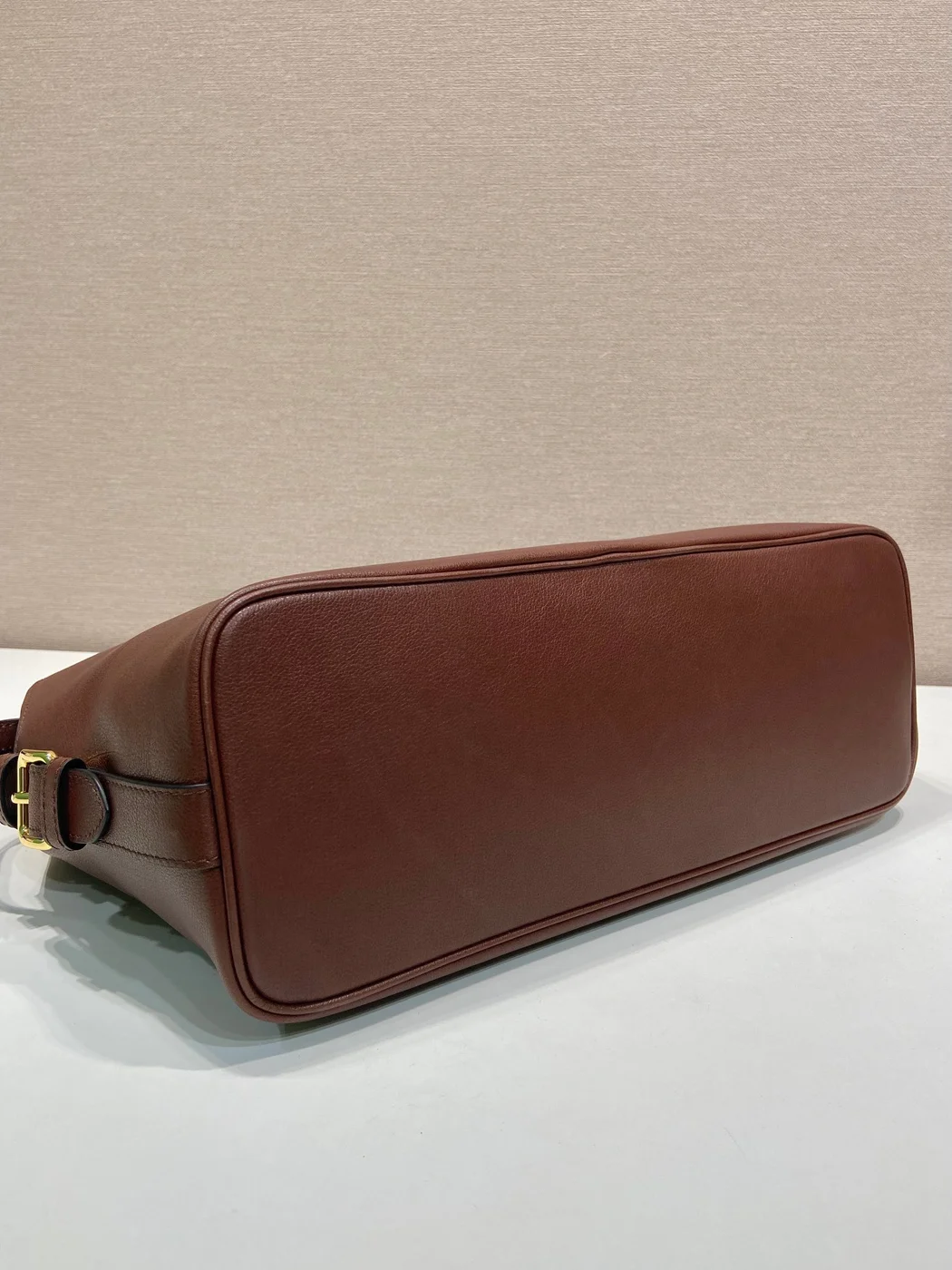 Prada Large Leather Tote Bag — Brown product view 6