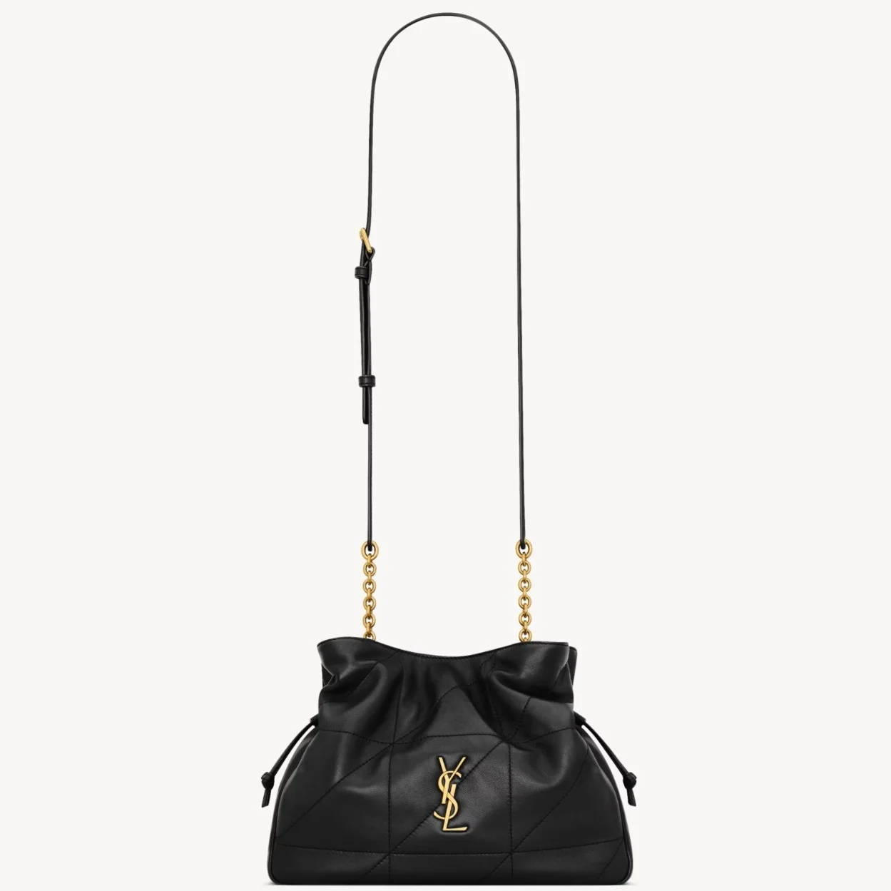 Saint Laurent Jamie Shoulder Pouch in Black Lambskin product view 1