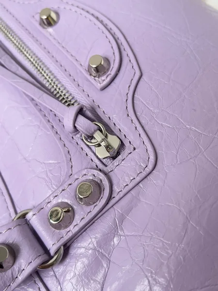 Balenciaga Le City Small Bag in Lilas Arena Lambskin product view 5