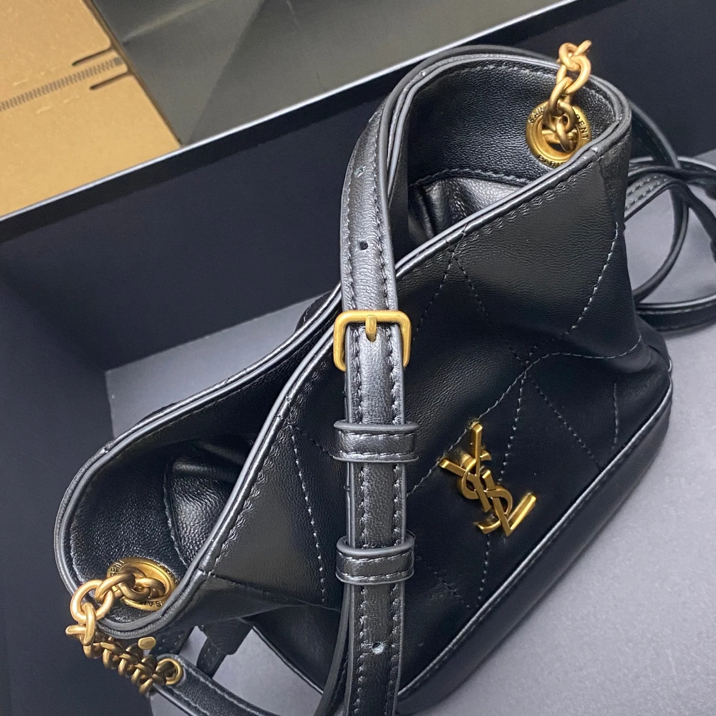 Saint Laurent Jamie Mini Shoulder Pouch — Black product view 7