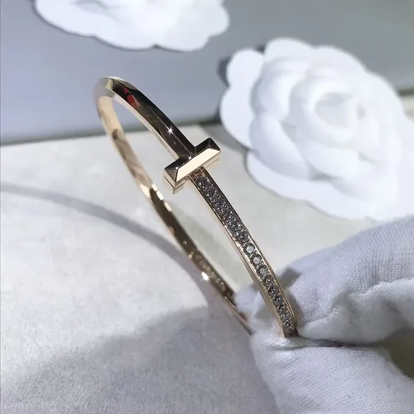 Tiffany & Co. T1 Narrow Half Pavé-Effect Hinged Bangle Two-Tone product view 8