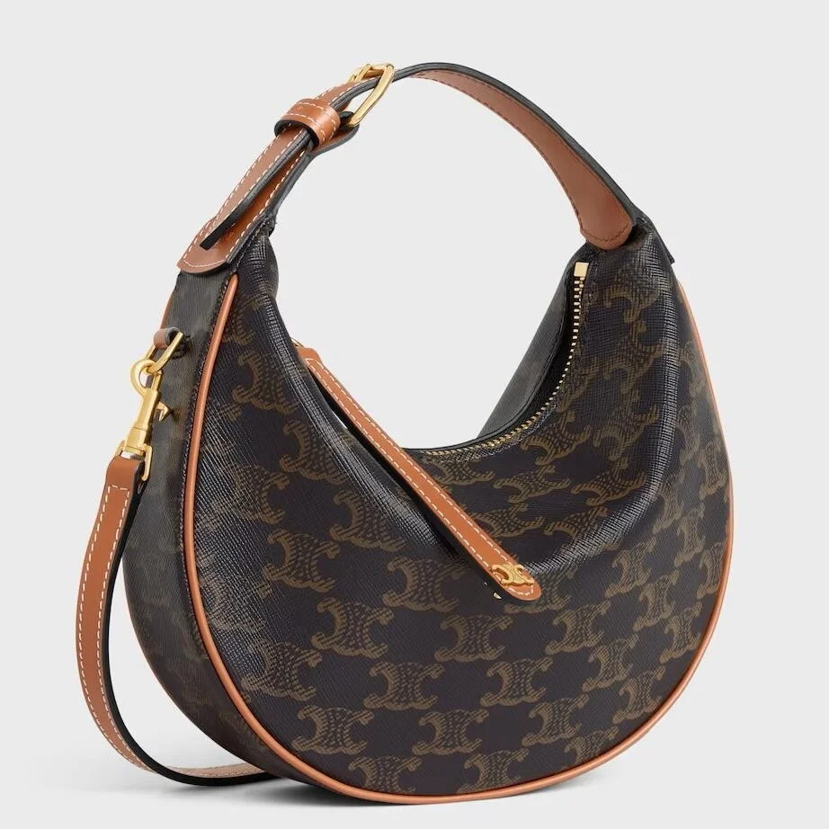 Celine Lulu Teen Hobo Bag in Triomphe Canvas product view 1