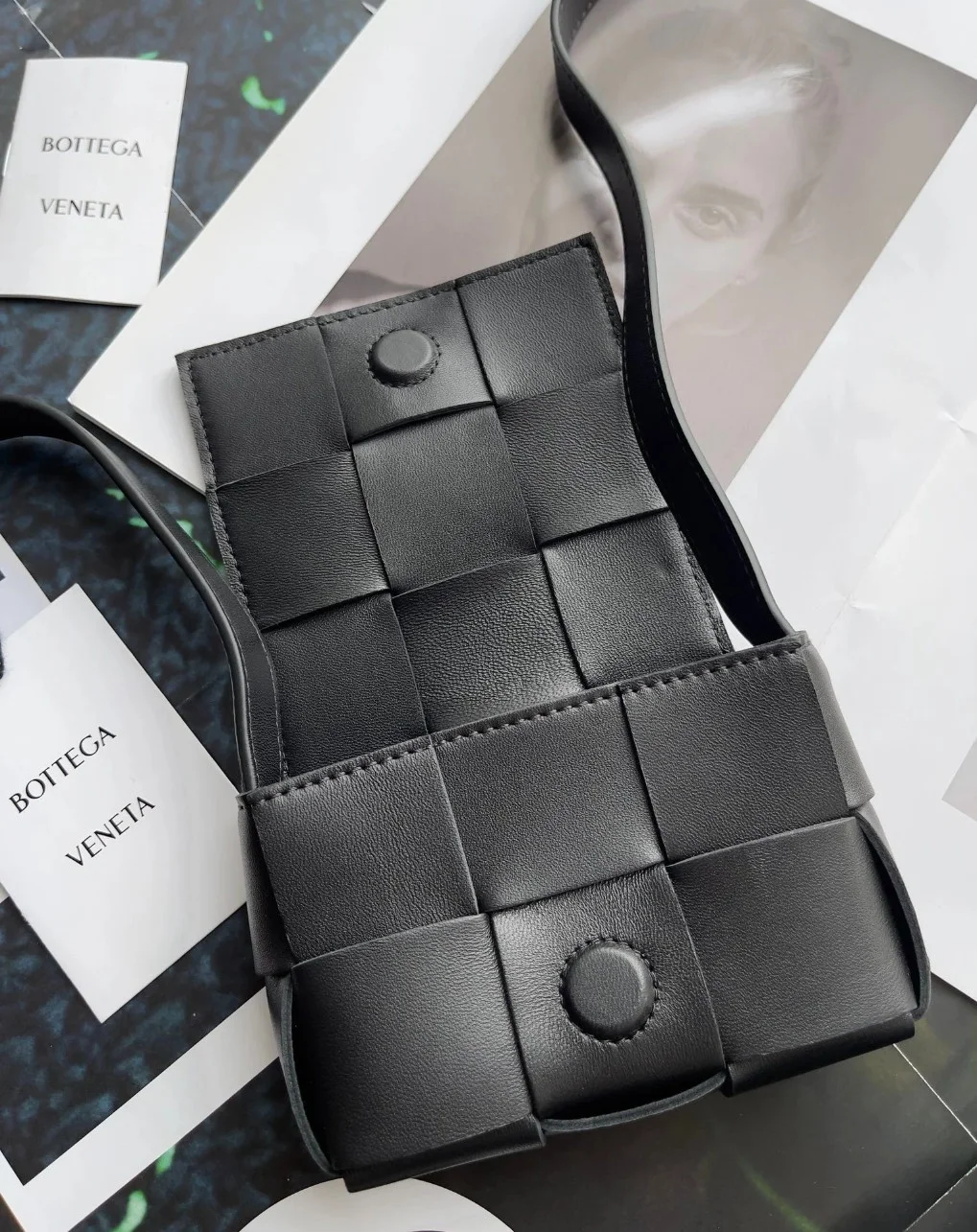 Bottega Veneta Candy Cassette Bag In Black Lambskin product view 8