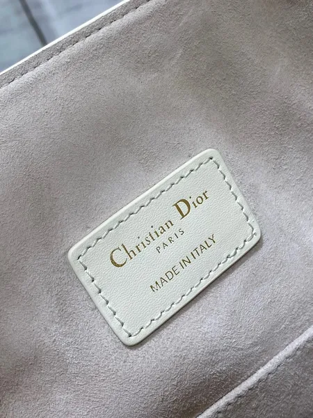 Dior C’est Medium Bag in White Saddle Calfskin product view 7