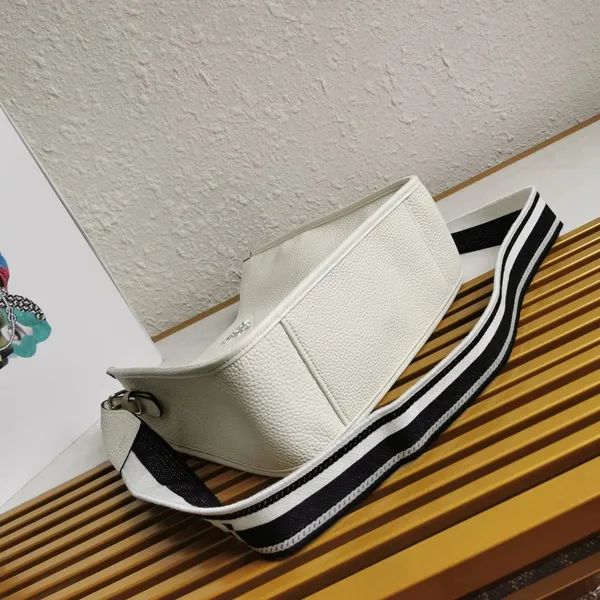 Prada Hobo Bag in White Grained Leather product view 4
