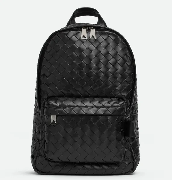 Bottega Veneta Small Backpack In Black Intrecciato Calfskin product photo