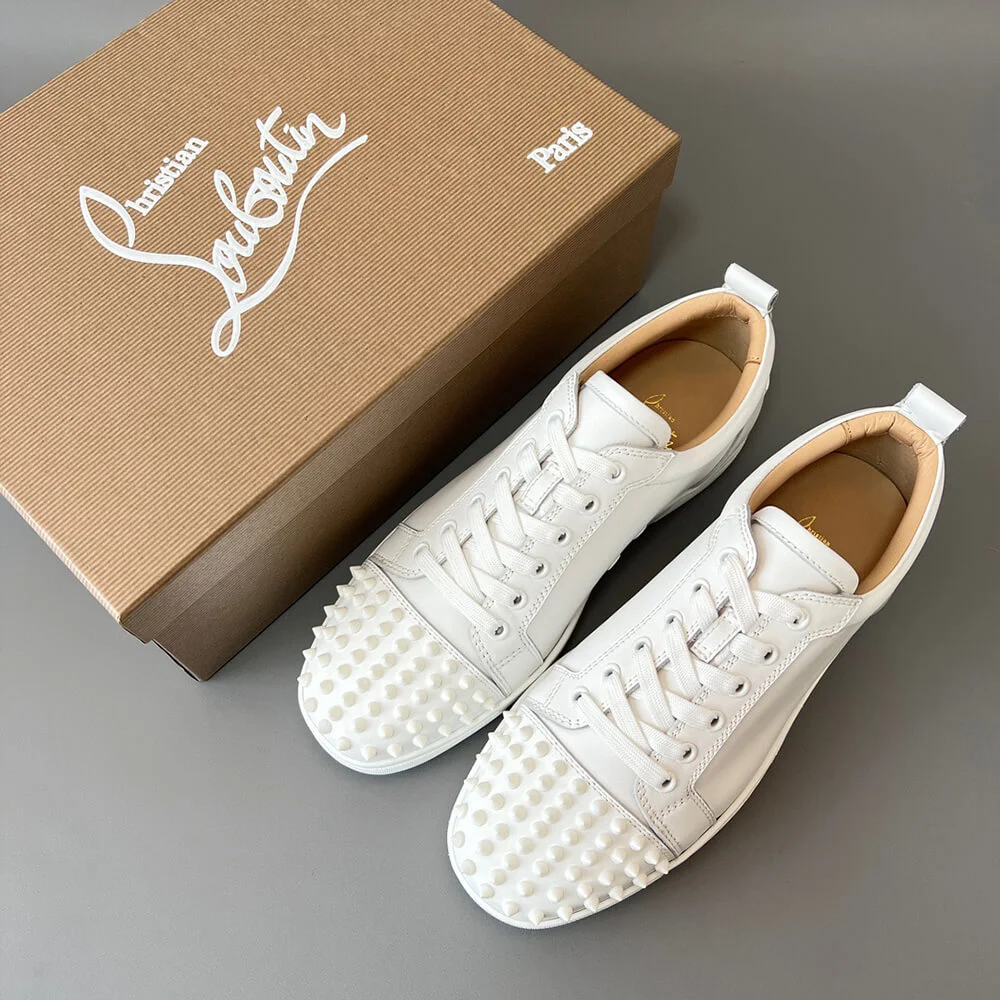 Christian Louboutin Louis Junior Spikes Sneakers White product view 7