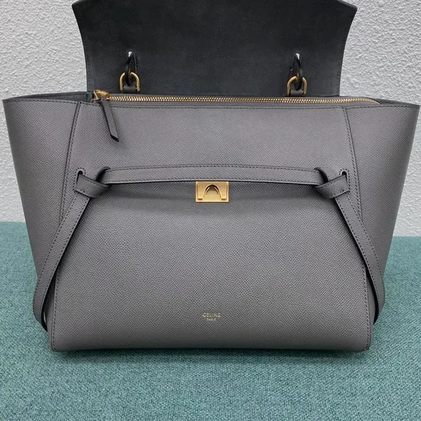 Celine Belt Mini Bag In Grey Grained Calfskin product view 2