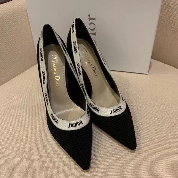 Dior J’Adior Pumps 100mm In Black Technical Fabric product view 7