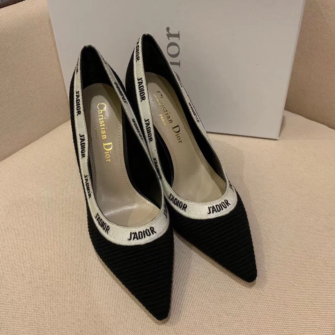 Dior J’Adior Pumps 100mm In Black Technical Fabric product view 7