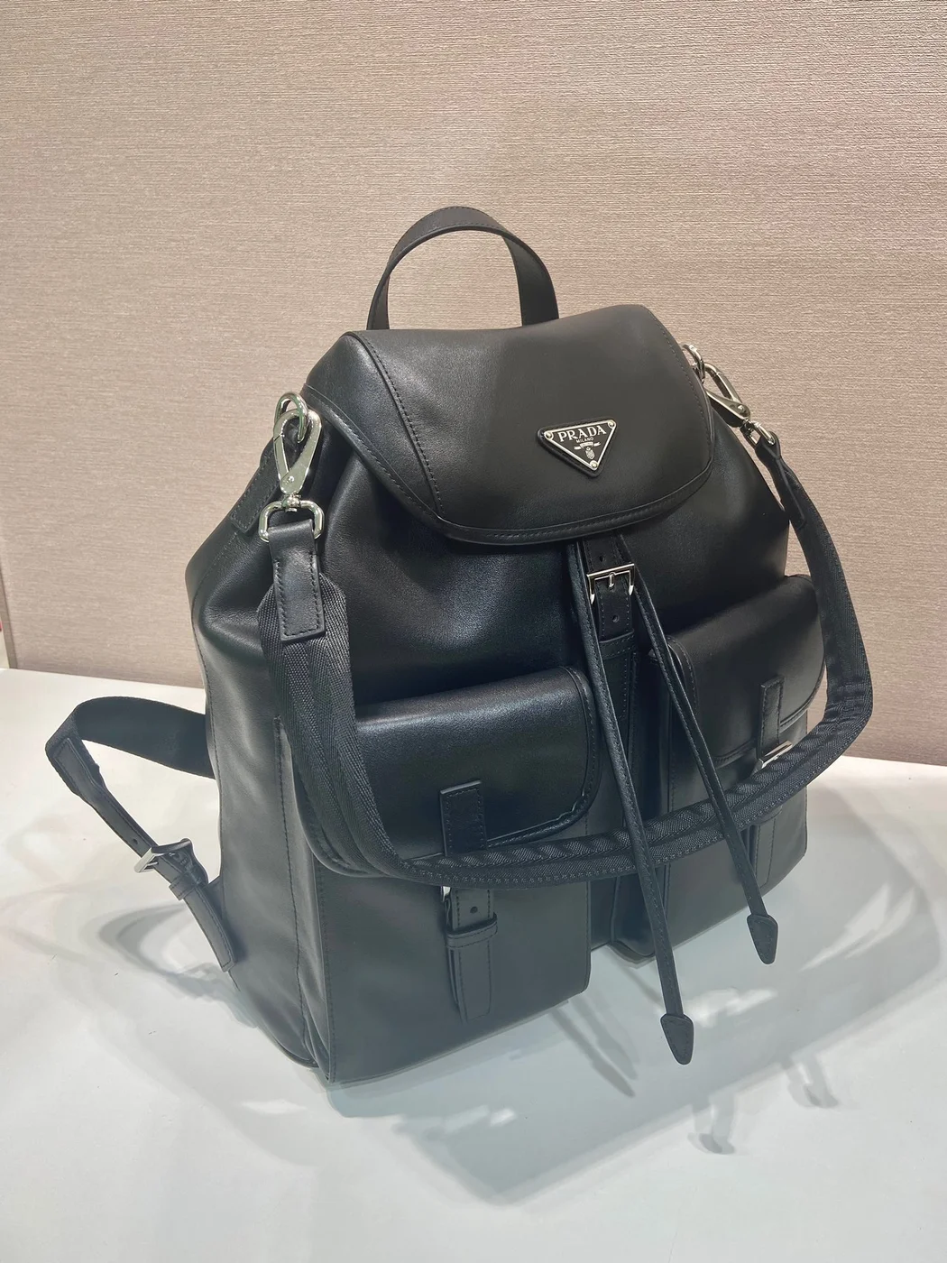 Prada Leather Backpack — Black product view 3