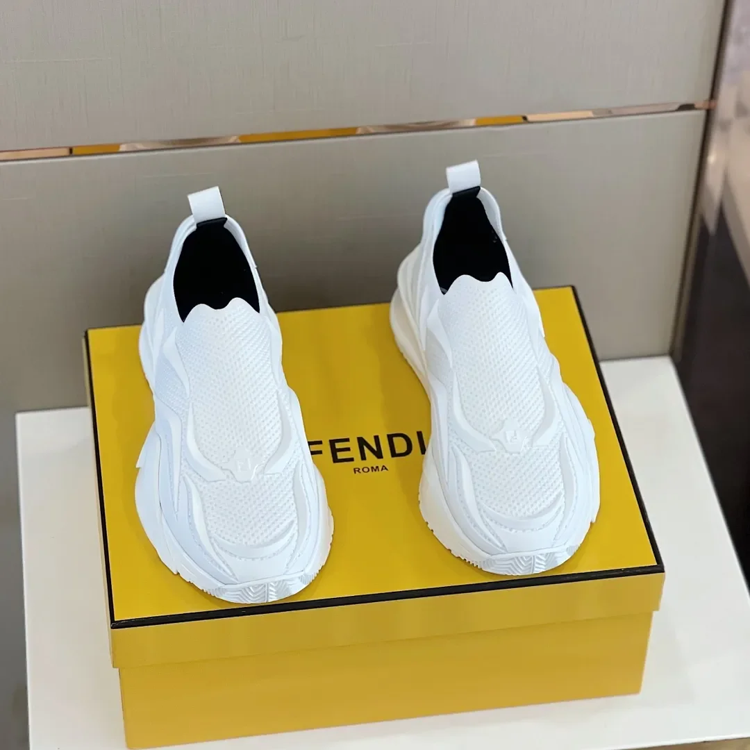 Fendi Flow Slip-On Sneakers in White product view 2