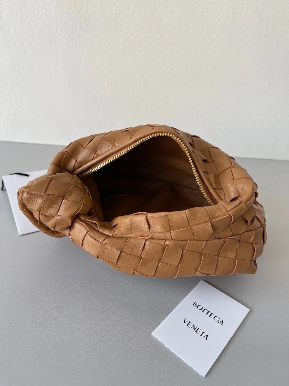 Bottega Veneta BV Jodie Mini Bag In Caramel Intrecciato Lambskin product view 8