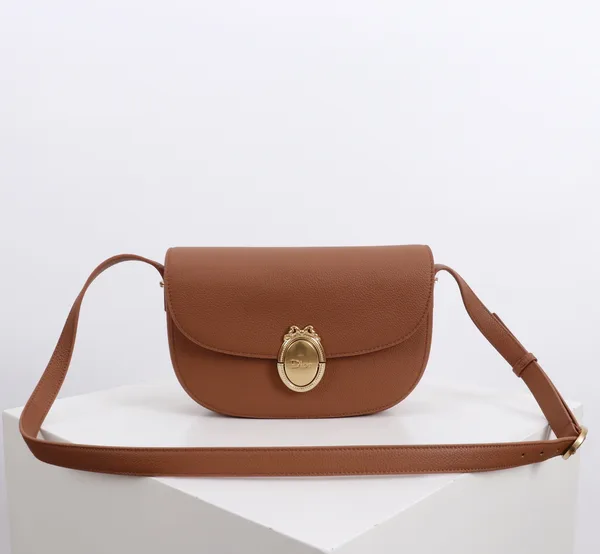 Medium Dior Médaillon Flap Bag — Brown product photo