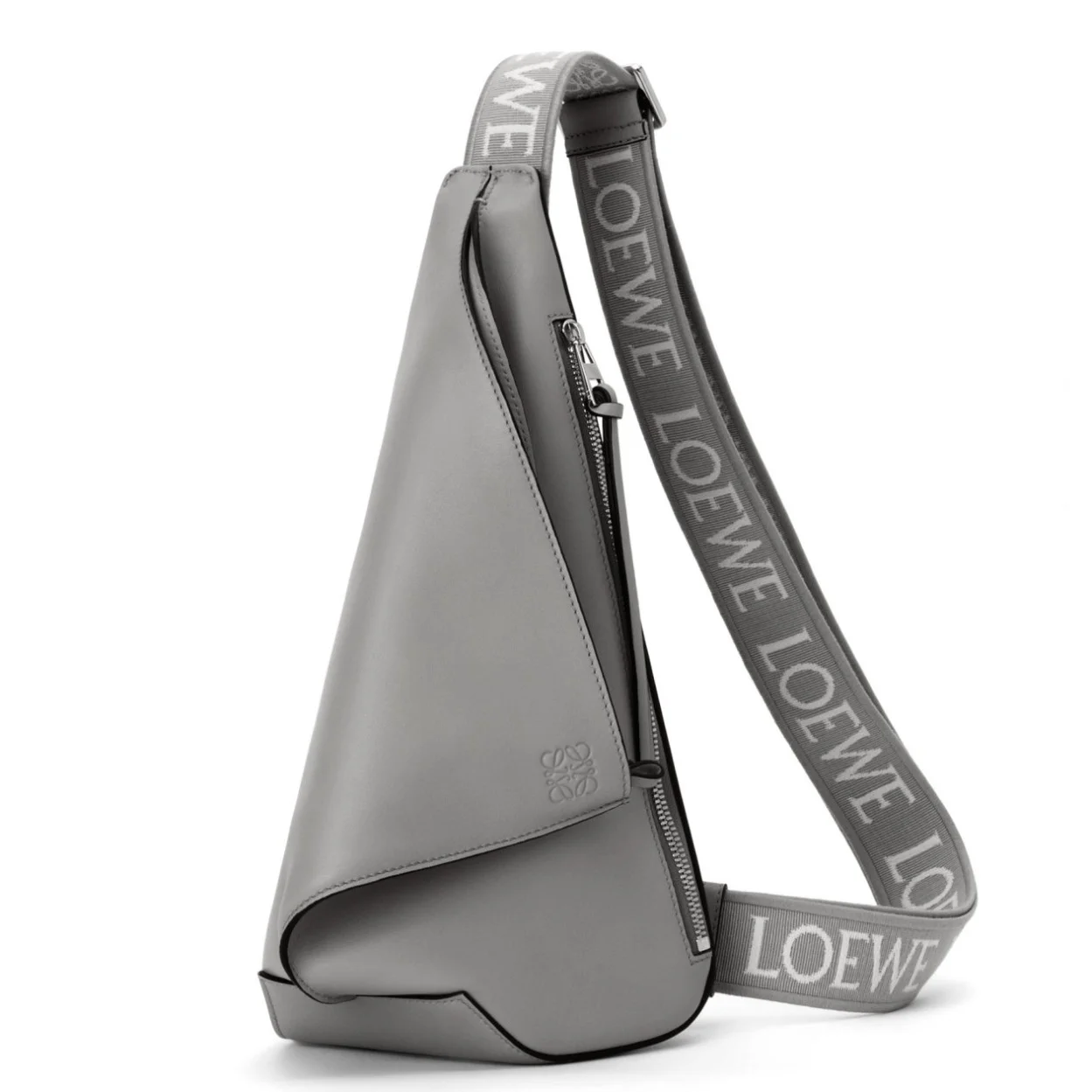 Loewe Anton Sling Bag in Grey Calfskin and Jacquard product view 1